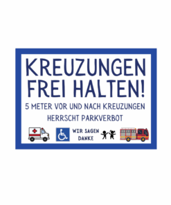 Spucki-Aufkleber "KREUZUNGEN FREIHALTEN" (72 Stück)
