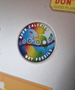 Sticker "Burn Calories, Not Fossils"
